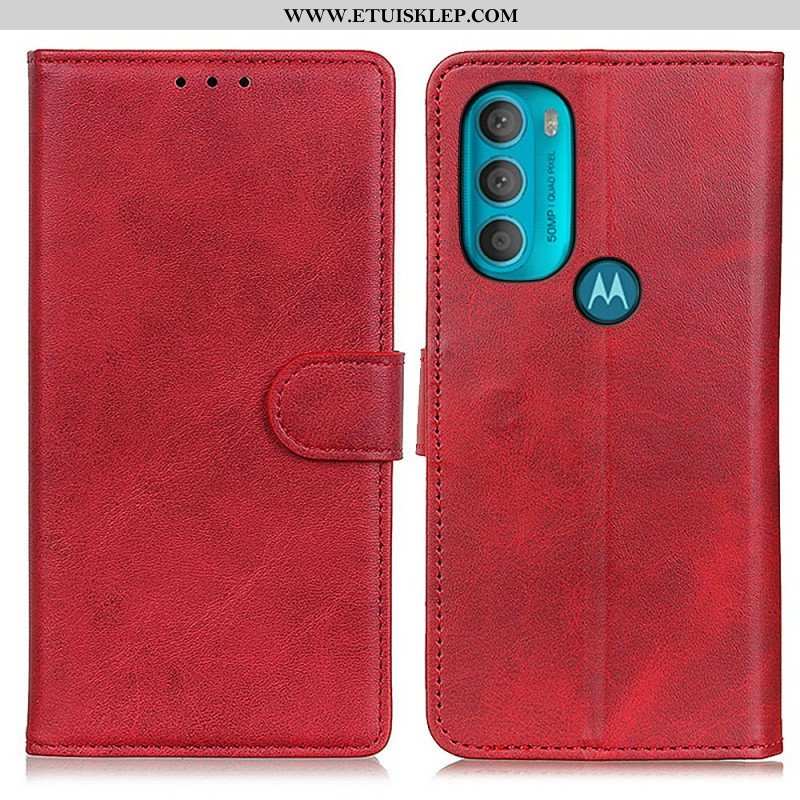 Etui Folio do Moto G71 5G Retro Matowy Efekt Skóry